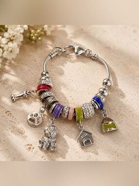 VTG ~ Charm Bracelet ~ Puppy Dog 🐶 Themed ~ NEW